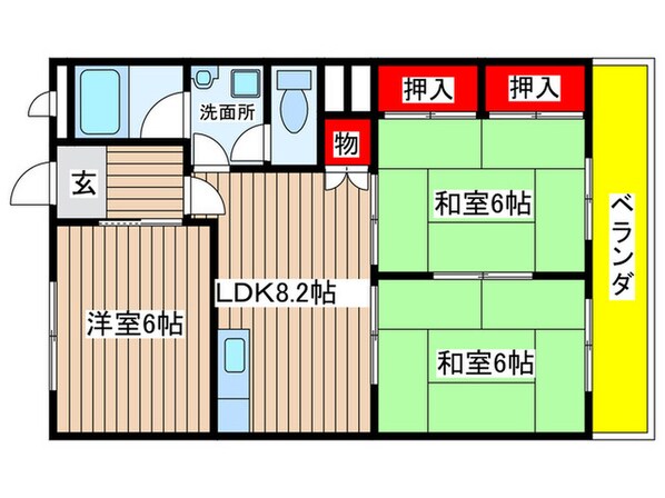 ＡＹＡベルモ－ドの物件間取画像